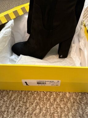 Woman’s Circus by Sam Edelman Black Suede Block-Heel Boots
